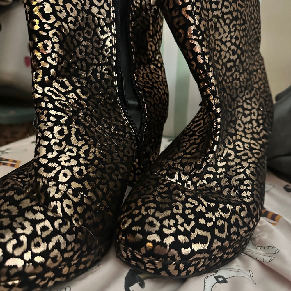 Leopard Print Ankle Boots